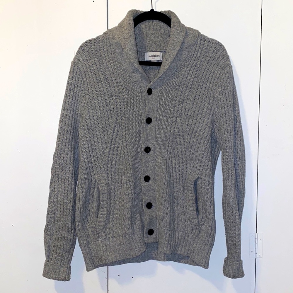 Men Grey button down  Cardigan